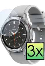 NoXx Screenprotector Geschikt voor Samsung Galaxy Watch 4 Classic 46 mm Screenprotector Tempered Glass Gehard Glas - 3x