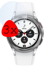 BASEY. Screenprotector Geschikt voor Samsung Galaxy Watch 4 Classic 46 mm Screenprotector Tempered Glass Beschermglas - Screenprotector Geschikt voor Samsung Watch 4 Classic (46 mm) Screen Protector - 3 Stuks