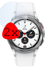BASEY. Screenprotector Geschikt voor Samsung Galaxy Watch 4 Classic 46 mm Screenprotector Tempered Glass Beschermglas - Screenprotector Geschikt voor Samsung Watch 4 Classic (46 mm) Screen Protector - 2 Stuks