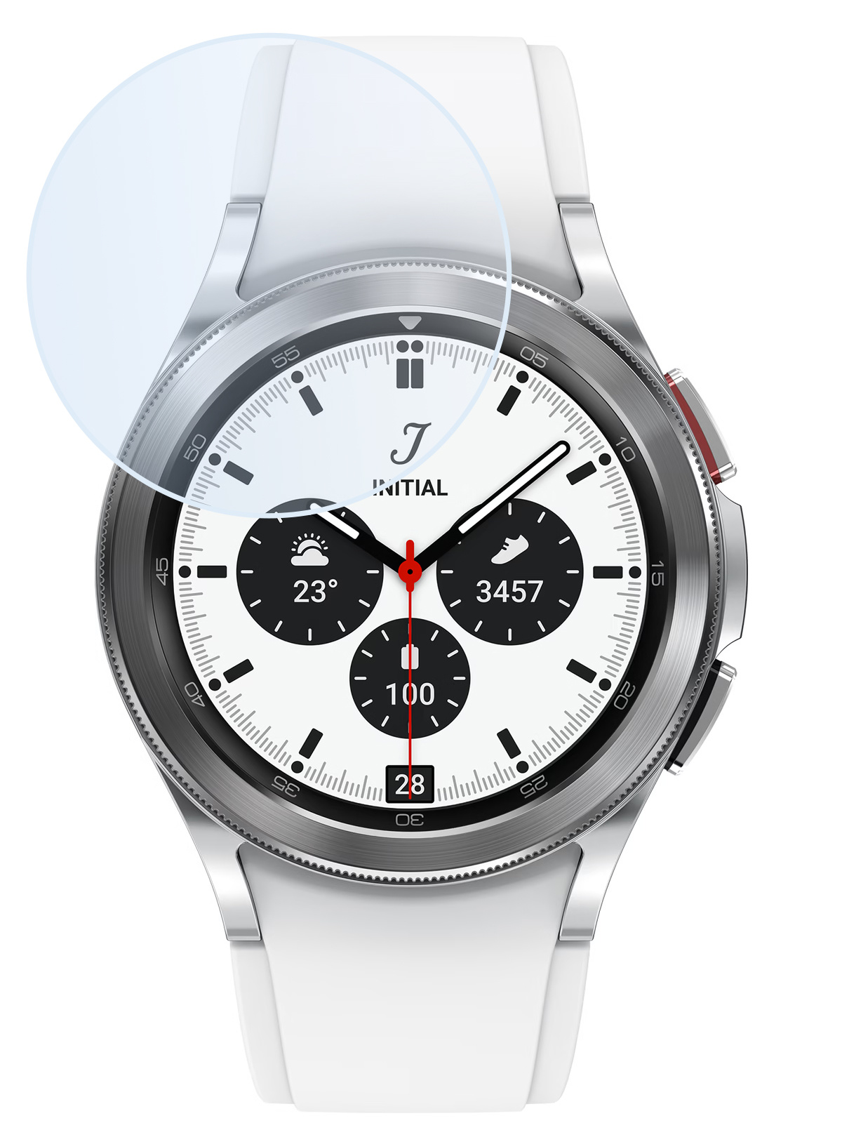 BASEY. Screenprotector Geschikt voor Samsung Galaxy Watch 4 Classic 46 mm Screenprotector Tempered Glass Beschermglas - Screenprotector Geschikt voor Samsung Watch 4 Classic (46 mm) Screen Protector