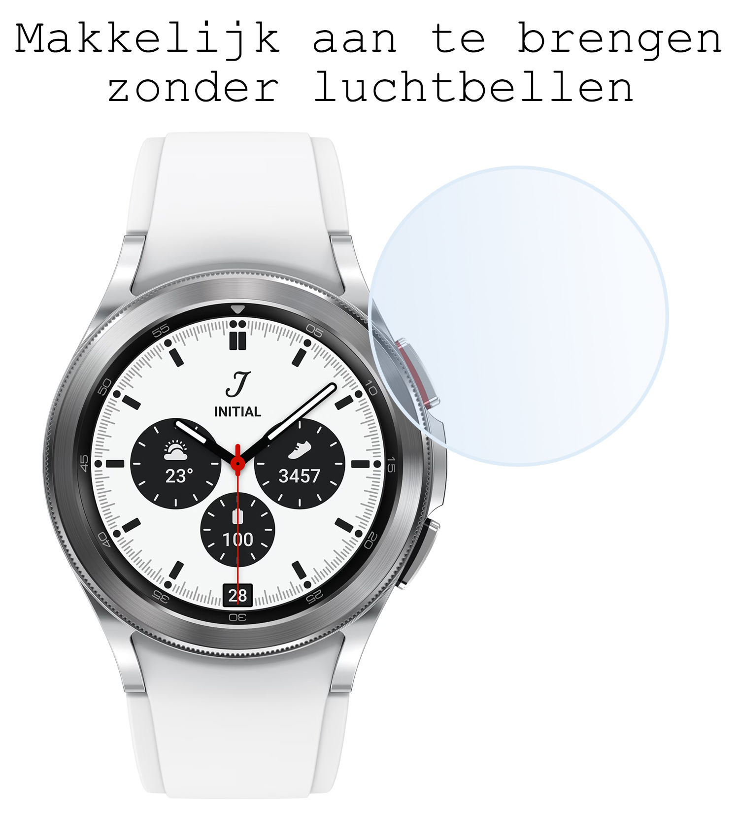 BASEY. Screenprotector Geschikt voor Samsung Galaxy Watch 4 Classic 42 mm Screenprotector Tempered Glass Beschermglas - Screenprotector Geschikt voor Samsung Watch 4 Classic (42 mm) Screen Protector - 2 Stuks
