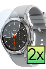 NoXx Screenprotector Geschikt voor Samsung Galaxy Watch 4 Classic 42 mm Screenprotector Tempered Glass Gehard Glas - 2x