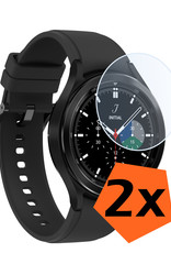 Nomfy Screenprotector Geschikt voor Samsung Galaxy Watch 4 Classic 42 mm Screenprotector Bescherm Glas - Screen Protector Geschikt voor Samsung Watch 4 Classic (42 mm) Screenprotector Tempered Glass - 2 PACK