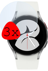 BASEY. Screenprotector Geschikt voor Samsung Galaxy Watch 4 40mm Screenprotector Tempered Glass Beschermglas - Screenprotector Geschikt voor Samsung Galaxy Watch 4 40mm Screen Protector - 3 Stuks