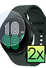 NoXx Screenprotector Geschikt voor Samsung Galaxy Watch 4 40mm Screenprotector Tempered Glass Gehard Glas - 2x