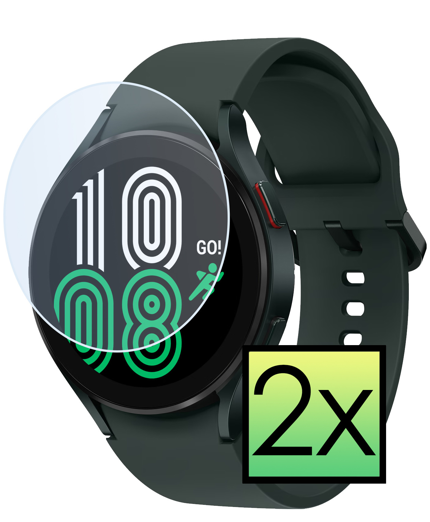 NoXx Screenprotector Geschikt voor Samsung Galaxy Watch 4 40mm Screenprotector Tempered Glass Gehard Glas - 2x