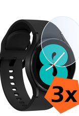 Nomfy Screenprotector Geschikt voor Samsung Galaxy Watch 4 40mm Screenprotector Bescherm Glas - Screen Protector Geschikt voor Samsung Galaxy Watch 4 40mm Screenprotector Tempered Glass - 3 PACK