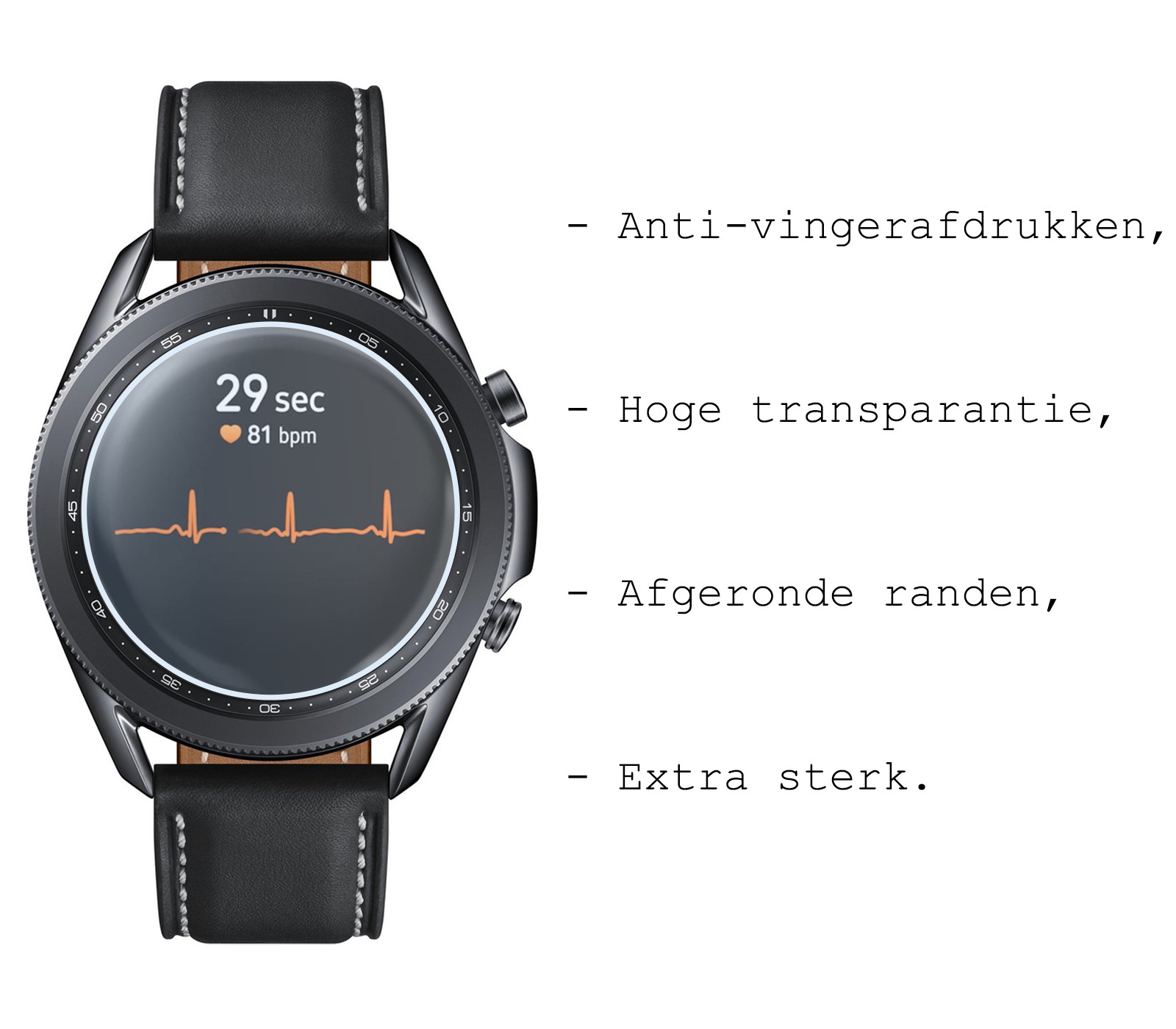 BASEY. Screenprotector Geschikt voor Samsung Galaxy Watch 3 41 mm Screenprotector Tempered Glass Beschermglas - Screenprotector Geschikt voor Samsung Watch 3 (41 mm) Screen Protector - 3 Stuks