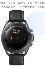 BASEY. Screenprotector Geschikt voor Samsung Galaxy Watch 3 41 mm Screenprotector Tempered Glass Beschermglas - Screenprotector Geschikt voor Samsung Watch 3 (41 mm) Screen Protector - 3 Stuks