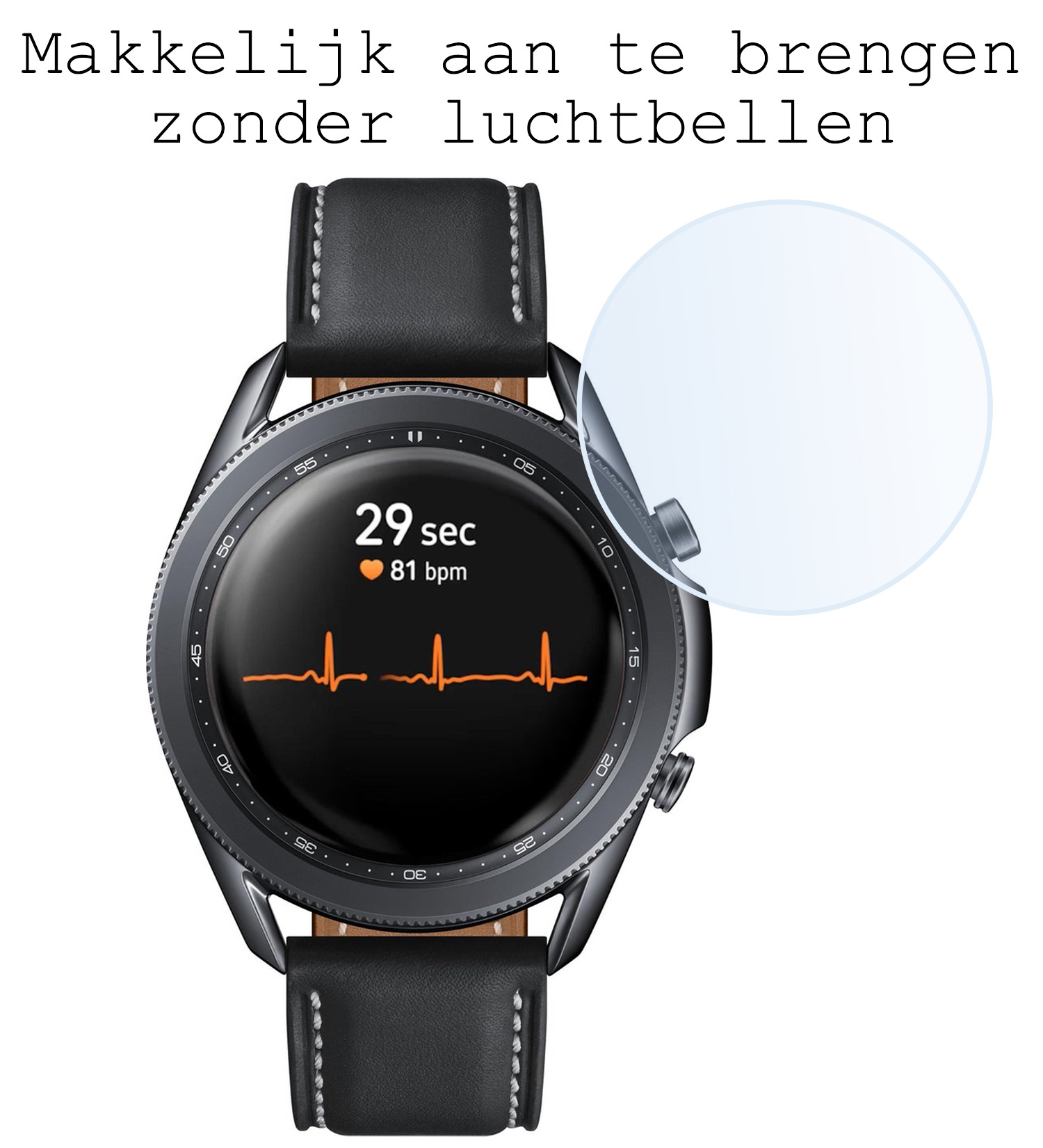 BASEY. Screenprotector Geschikt voor Samsung Galaxy Watch 3 41 mm Screenprotector Tempered Glass Beschermglas - Screenprotector Geschikt voor Samsung Watch 3 (41 mm) Screen Protector - 3 Stuks