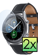 NoXx Screenprotector Geschikt voor Samsung Galaxy Watch 3 41 mm Screenprotector Tempered Glass Gehard Glas - 2x