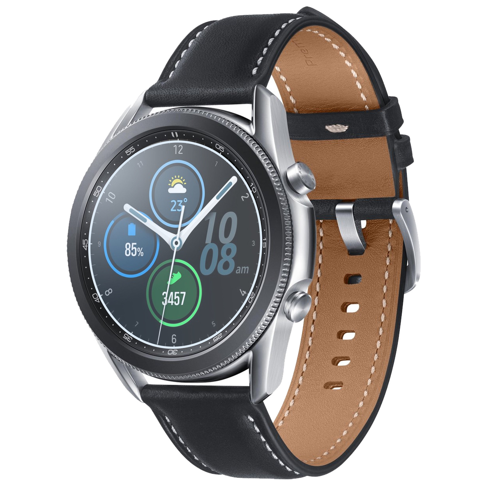 NoXx Screenprotector Geschikt voor Samsung Galaxy Watch 3 41 mm Screenprotector Tempered Glass Gehard Glas - 2x