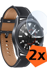 Nomfy Screenprotector Geschikt voor Samsung Galaxy Watch 3 41 mm Screenprotector Bescherm Glas - Screen Protector Geschikt voor Samsung Watch 3 (41 mm) Screenprotector Tempered Glass - 2 PACK