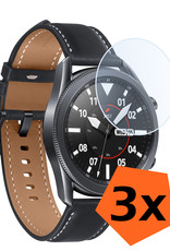 Nomfy Screenprotector Geschikt voor Samsung Galaxy Watch 3 41 mm Screenprotector Bescherm Glas - Screen Protector Geschikt voor Samsung Watch 3 (41 mm) Screenprotector Tempered Glass - 3 PACK