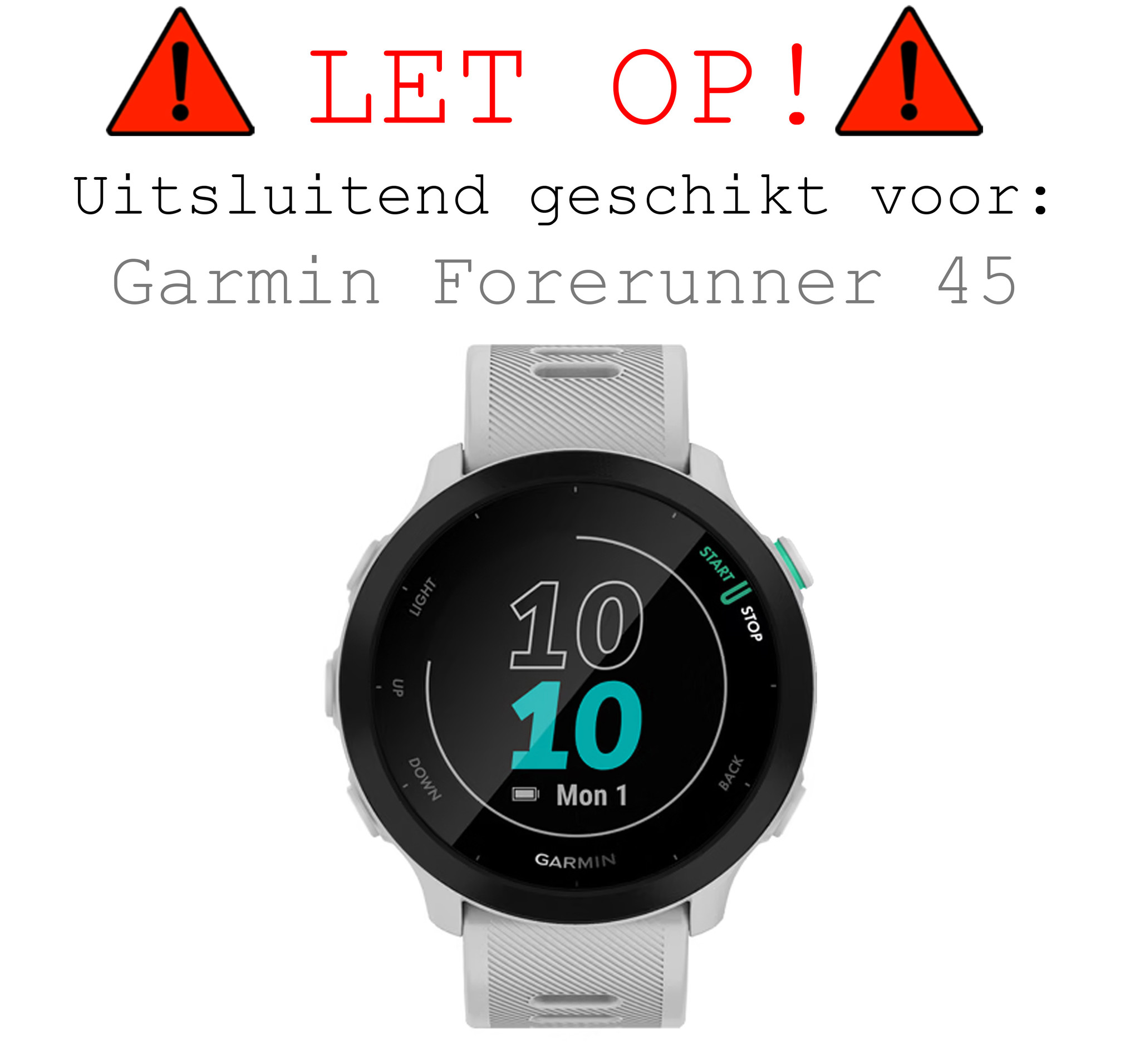 BASEY. Screenprotector Geschikt voor Garmin Forerunner 45 Screenprotector Tempered Glass Beschermglas - Screenprotector Geschikt voor Garmin Forerunner 45 Screen Protector - 2 Stuks
