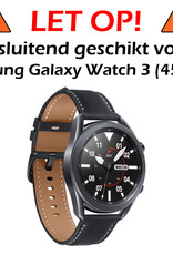 NoXx Screenprotector Geschikt voor Samsung Galaxy Watch 3 45 mm Screenprotector Bescherm Glas - Screen Protector Geschikt voor Samsung Watch 3 (45 mm) Screenprotector Tempered Glass - 3 PACK
