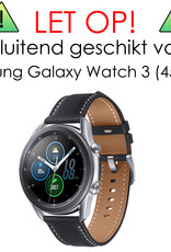 NoXx Screenprotector Geschikt voor Samsung Galaxy Watch 3 45 mm Screenprotector Tempered Glass Gehard Glas - 2x