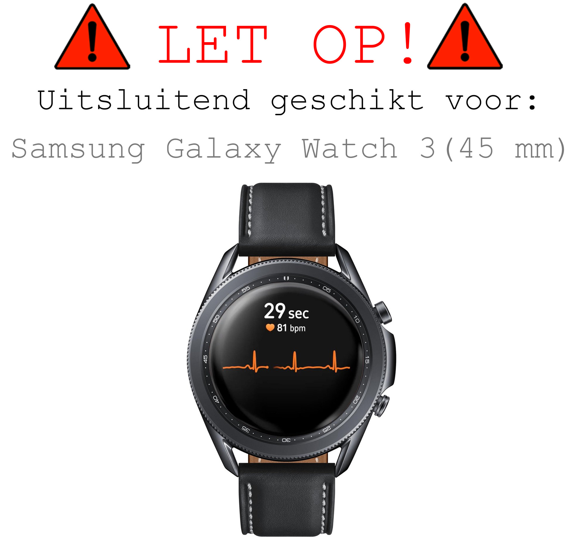 BASEY. Screenprotector Geschikt voor Samsung Galaxy Watch 3 45 mm Screenprotector Tempered Glass Beschermglas - Screenprotector Geschikt voor Samsung Watch 3 (45 mm) Screen Protector - 2 Stuks