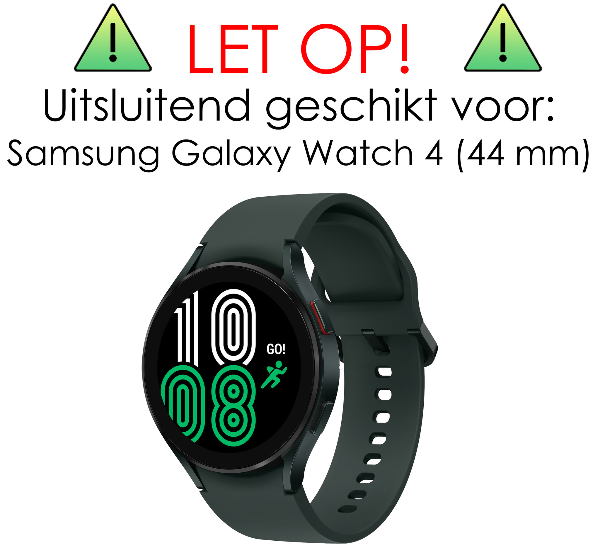 NoXx Screenprotector Geschikt voor Samsung Galaxy Watch 4 44 mm Screenprotector Tempered Glass Gehard Glas - 3x