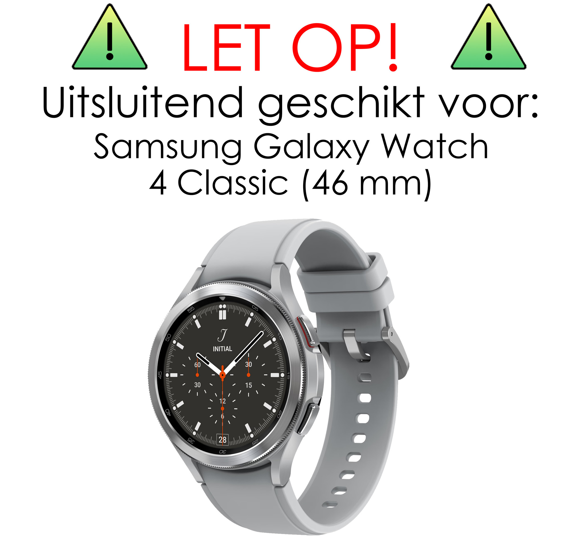 NoXx Screenprotector Geschikt voor Samsung Galaxy Watch 4 Classic 46 mm Screenprotector Tempered Glass Gehard Glas - 3x