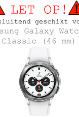 BASEY. Screenprotector Geschikt voor Samsung Galaxy Watch 4 Classic 46 mm Screenprotector Tempered Glass Beschermglas - Screenprotector Geschikt voor Samsung Watch 4 Classic (46 mm) Screen Protector - 2 Stuks