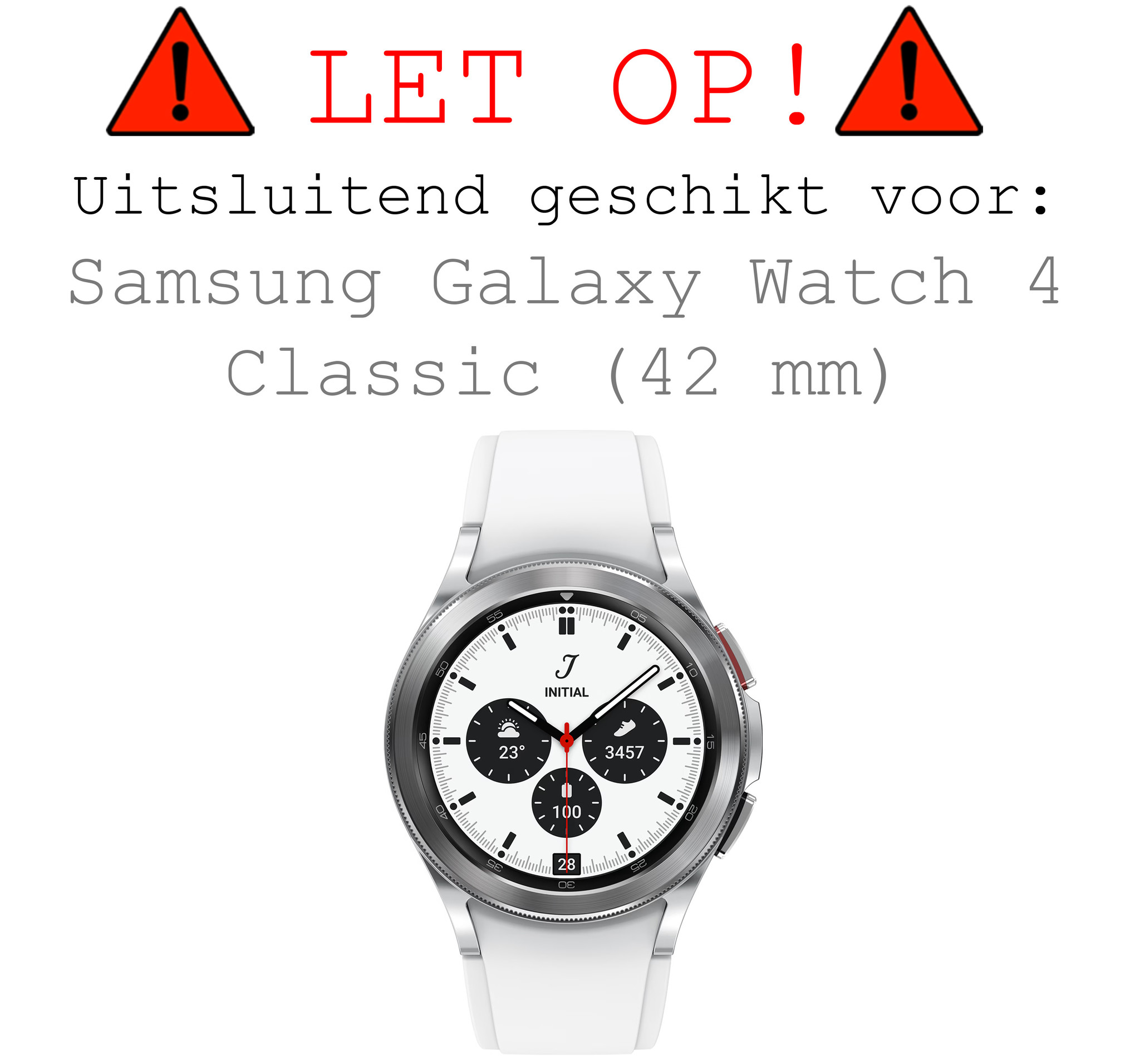 BASEY. Screenprotector Geschikt voor Samsung Galaxy Watch 4 Classic 42 mm Screenprotector Tempered Glass Beschermglas - Screenprotector Geschikt voor Samsung Watch 4 Classic (42 mm) Screen Protector - 2 Stuks