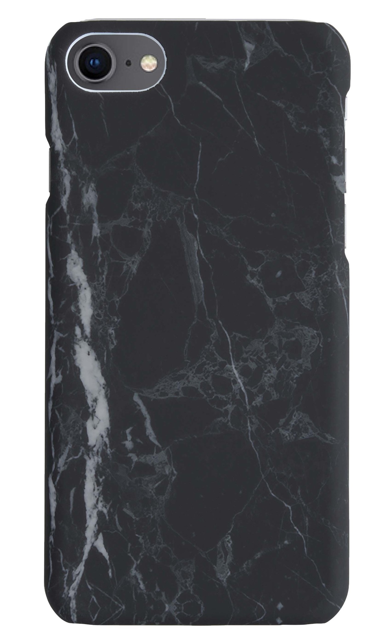 BASEY. Hoes Geschikt voor iPhone SE 2022 Hoesje Marmer Case Marmeren Cover Hoes Hardcover - Zwart