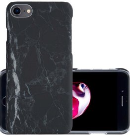 NoXx NoXx iPhone SE 2022 Hoesje Marmer - Zwart