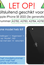NoXx iPhone SE 2022 Hoesje Marmer Back Case Hardcover Marmeren Hoes Rood