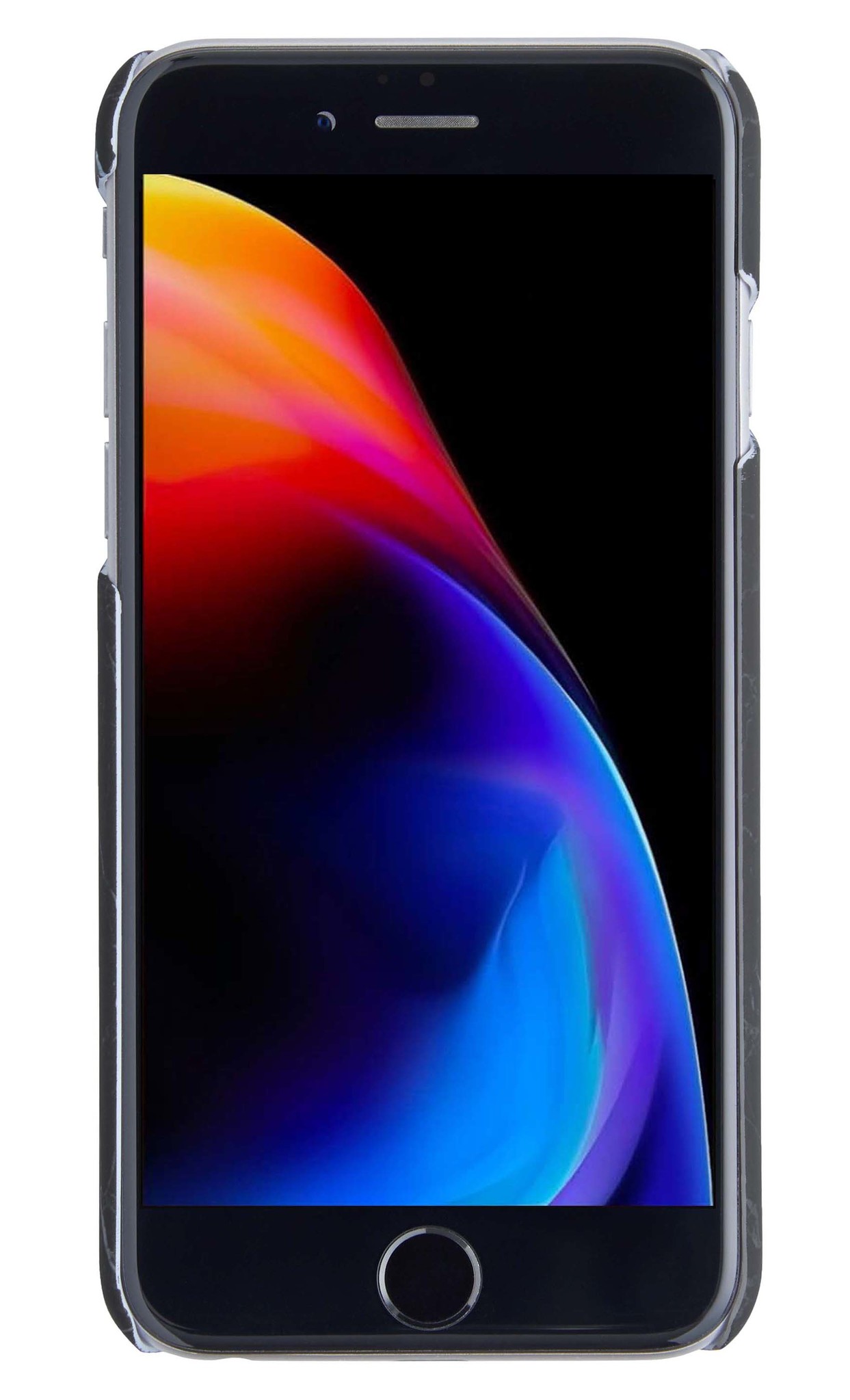 BASEY. Hoes Geschikt voor iPhone SE 2022 Hoesje Marmer Case Marmeren Cover Hoes Hardcover Met Screenprotector - Zwart