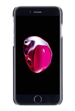 NoXx Hoes Geschikt voor iPhone SE 2022 Hoesje Marmer Back Case Hardcover Marmeren Hoes Marmer Met Screenprotector - Zwart