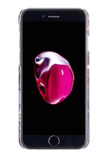 NoXx iPhone SE 2022 Hoesje Marmer Back Case Hardcover Marmeren Hoes Met 2x Screenprotector Rood