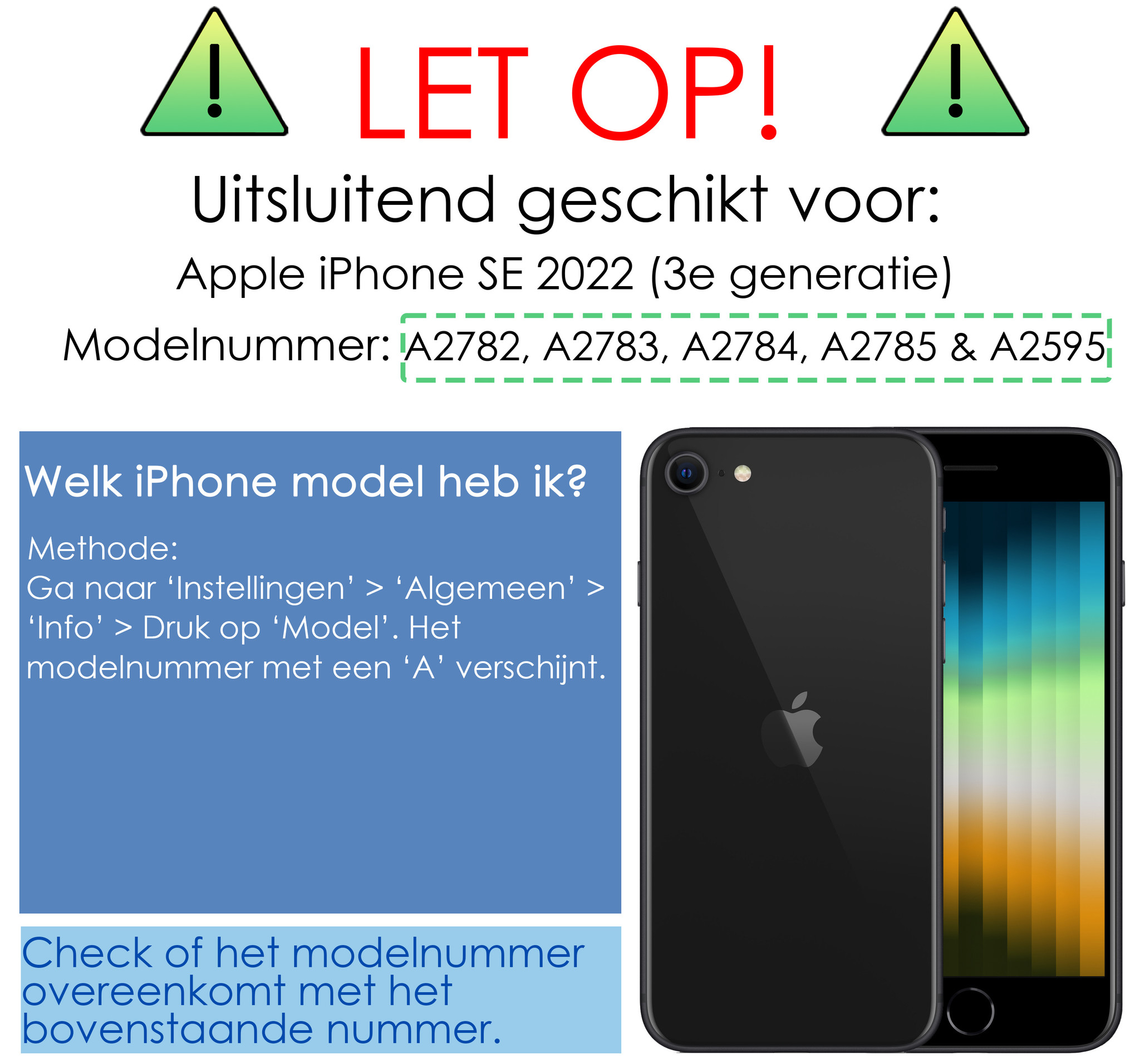 NoXx iPhone SE 2022 Hoesje Marmer Back Case Hardcover Marmeren Hoes Met 2x Screenprotector Groen
