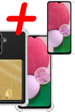 BASEY. Hoes Geschikt voor Samsung A13 4G Hoesje Shock Proof Case Hoes Met Screenprotector - Hoesje Geschikt voor Samsung Galaxy A13 4G Hoes Cover Shockproof - Transparant