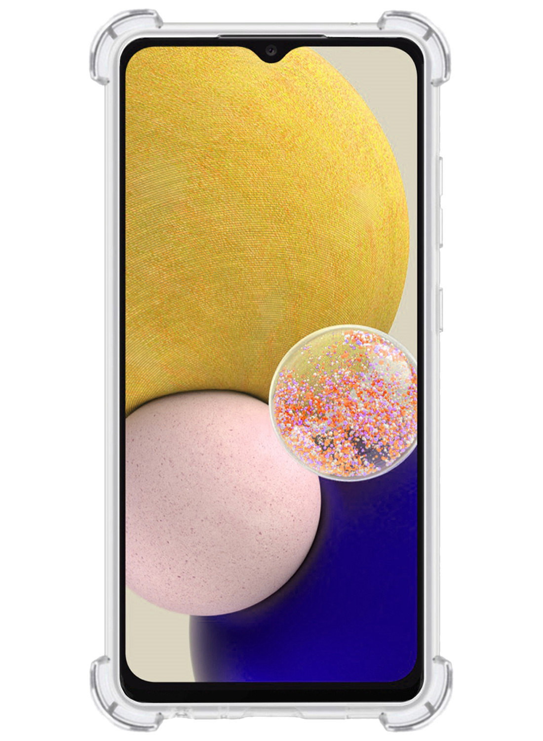 NoXx Hoes Geschikt voor Samsung A13 4G Hoesje Pasjeshouder Cover Shock Proof Case Siliconen Hoes Met Kaarthouder Met 2x Screenprotector - Transparant