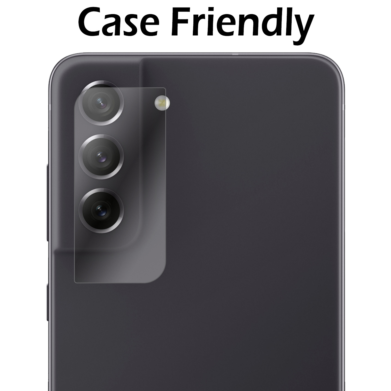 Nomfy Screenprotector Geschikt voor Samsung S21 FE Camera Screen Protector Beschermglas - Screenprotector Geschikt voor Samsung Galaxy S21 FE Camera Screenprotector Tempered Glass - 3 PACK