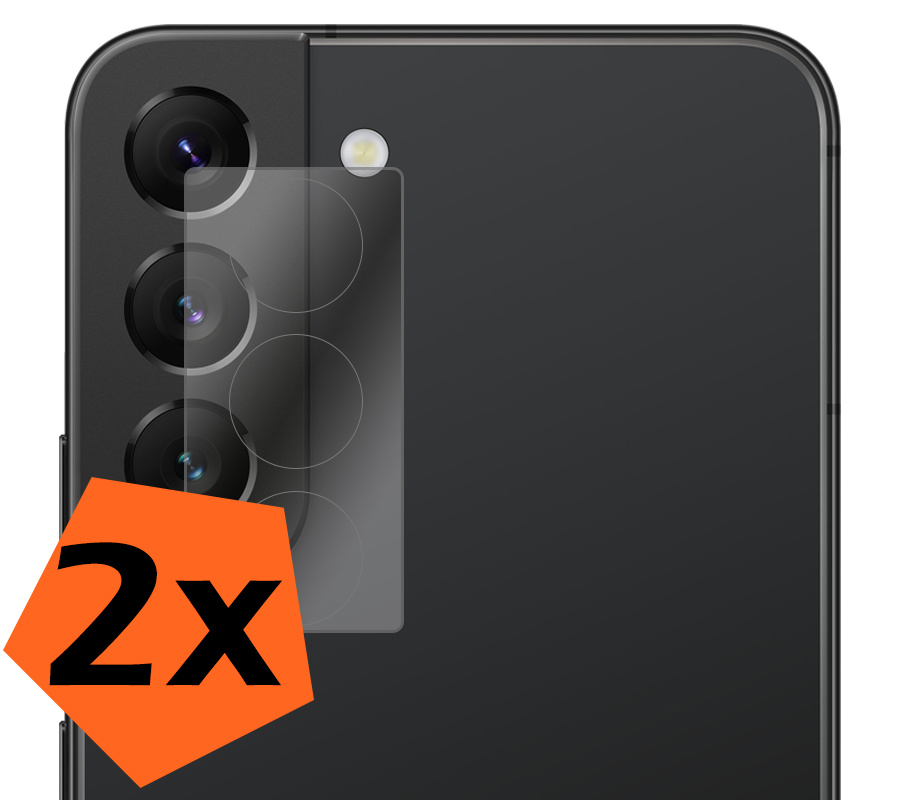 Nomfy Screenprotector Geschikt voor Samsung S22 Camera Screen Protector Beschermglas - Screenprotector Geschikt voor Samsung Galaxy S22 Camera Screenprotector Tempered Glass - 2 PACK