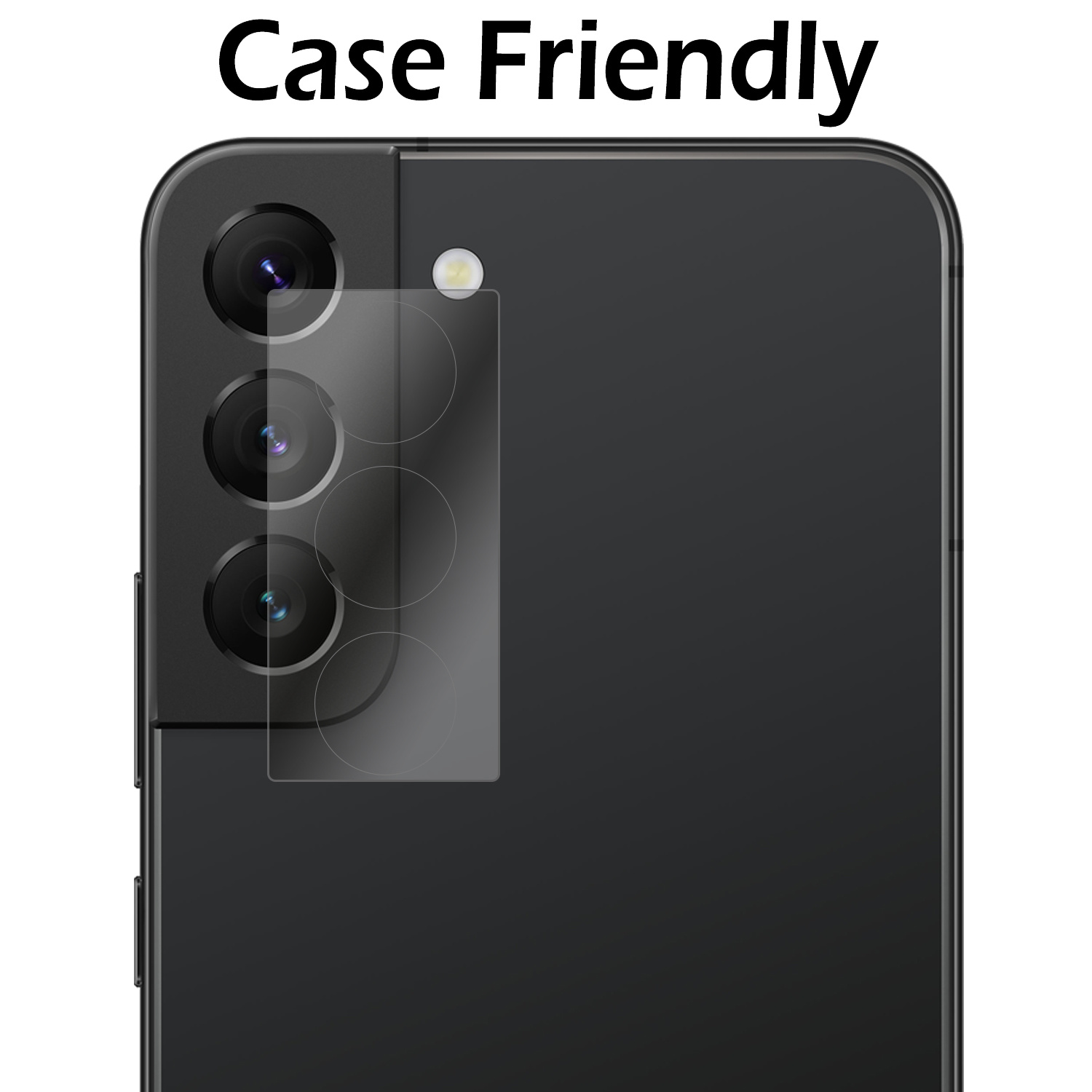 Nomfy Screenprotector Geschikt voor Samsung S22 Plus Camera Screen Protector Beschermglas - Screenprotector Geschikt voor Samsung Galaxy S22 Plus Camera Screenprotector Tempered Glass - 3 PACK
