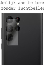 BASEY. Screenprotector Geschikt voor Samsung S22 Ultra Camera Screenprotector Tempered Glass Beschermglas Camera - Screenprotector Geschikt voor Samsung Galaxy S22 Ultra Camera Screen Protector - 2 Stuks