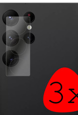 BASEY. Screenprotector Geschikt voor Samsung S22 Ultra Camera Screenprotector Tempered Glass Beschermglas Camera - Screenprotector Geschikt voor Samsung Galaxy S22 Ultra Camera Screen Protector - 3 Stuks