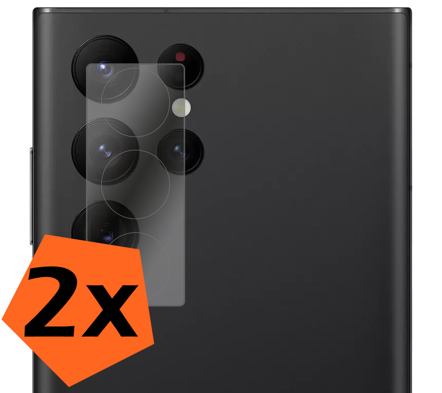 Nomfy Screenprotector Geschikt voor Samsung S22 Ultra Camera Screen Protector Beschermglas - Screenprotector Geschikt voor Samsung Galaxy S22 Ultra Camera Screenprotector Tempered Glass - 2 PACK