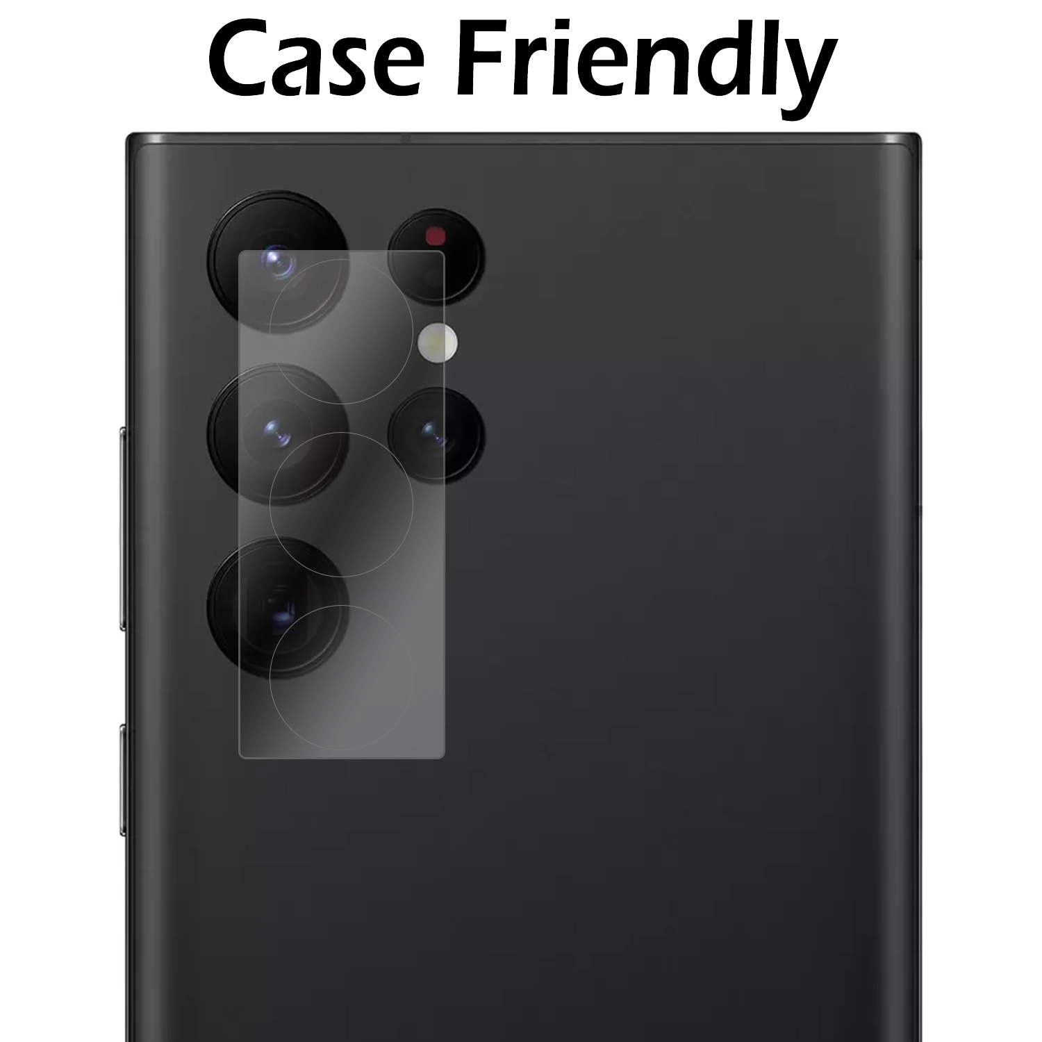 Nomfy Screenprotector Geschikt voor Samsung S22 Ultra Camera Screen Protector Beschermglas - Screenprotector Geschikt voor Samsung Galaxy S22 Ultra Camera Screenprotector Tempered Glass - 3 PACK