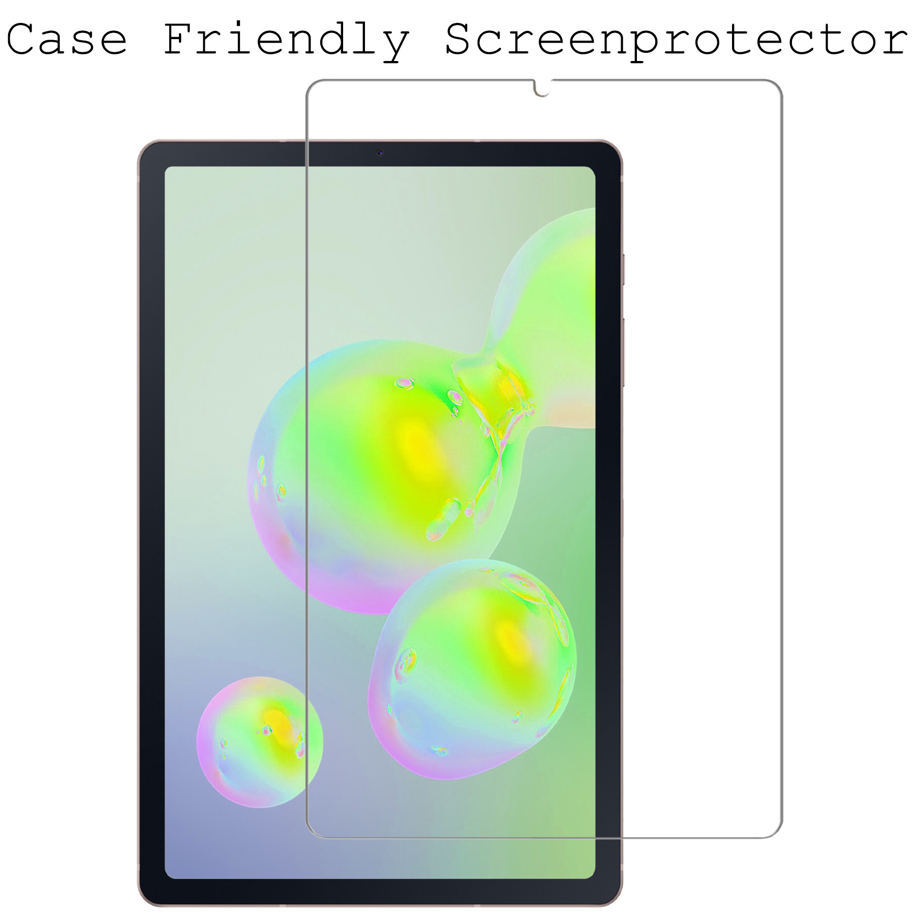 BASEY. Screenprotector Geschikt voor Samsung Galaxy Tab S6 Lite Screenprotector Tempered Glass - Screenprotector Geschikt voor Samsung Tab S6 Lite Screen Protector Beschermglas - 2 Stuks