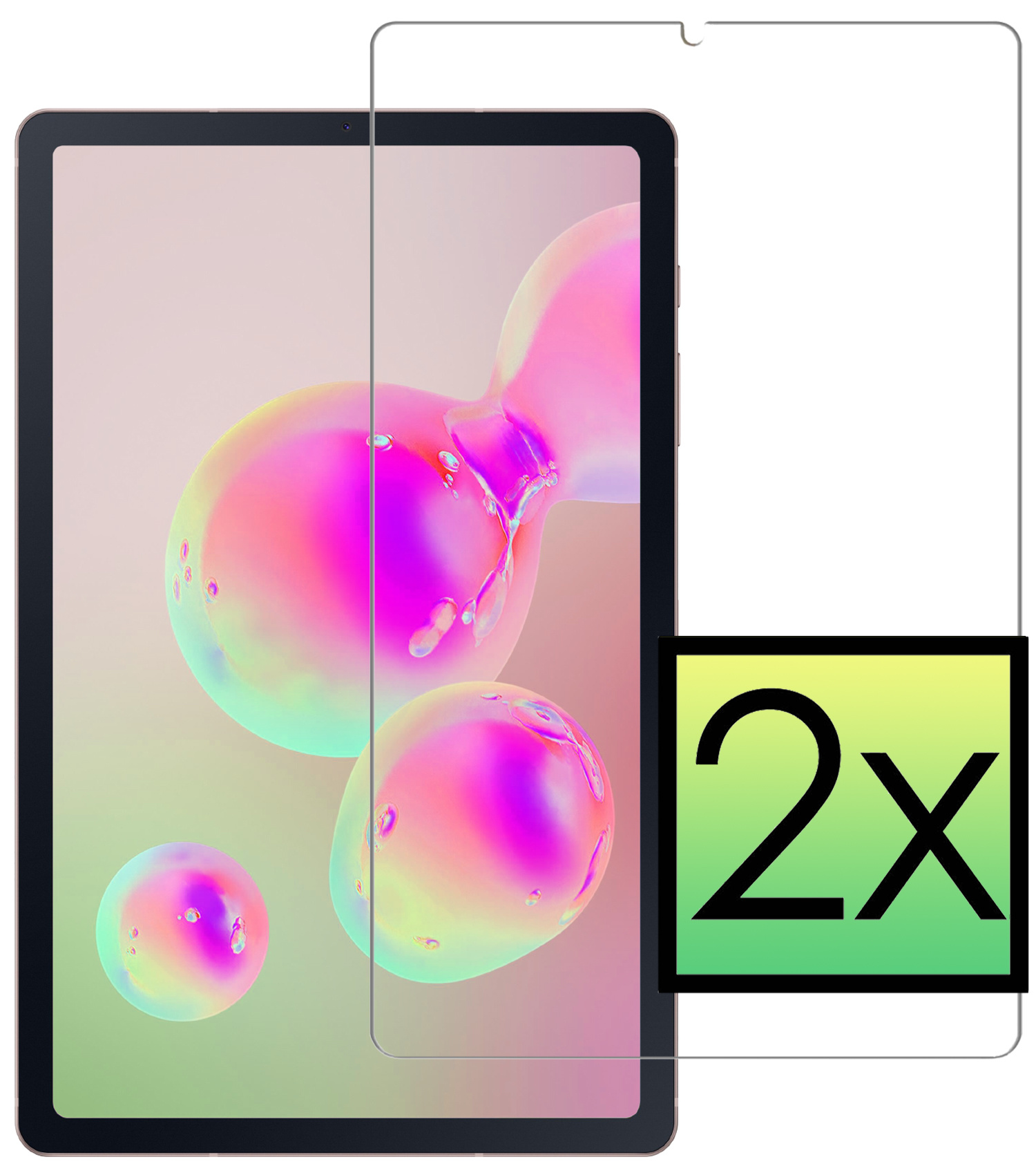 NoXx Screenprotector Geschikt voor Samsung Galaxy Tab S6 Lite Screenprotector Bescherm Glas Screen Protector - 2x