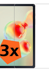 Nomfy Screenprotector Geschikt voor Samsung Galaxy Tab S6 Lite Screenprotector Bescherm Glas - Screen Protector Geschikt voor Samsung Tab S6 Lite Screenprotector Tempered Glass - 3 PACK