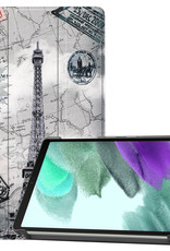 BASEY. Hoesje Geschikt voor Samsung Galaxy Tab S6 Lite Hoes Case Tablet Hoesje Tri-fold - Hoes Geschikt voor Samsung Tab S6 Lite Hoesje Hard Cover Bookcase Hoes - Eiffeltoren