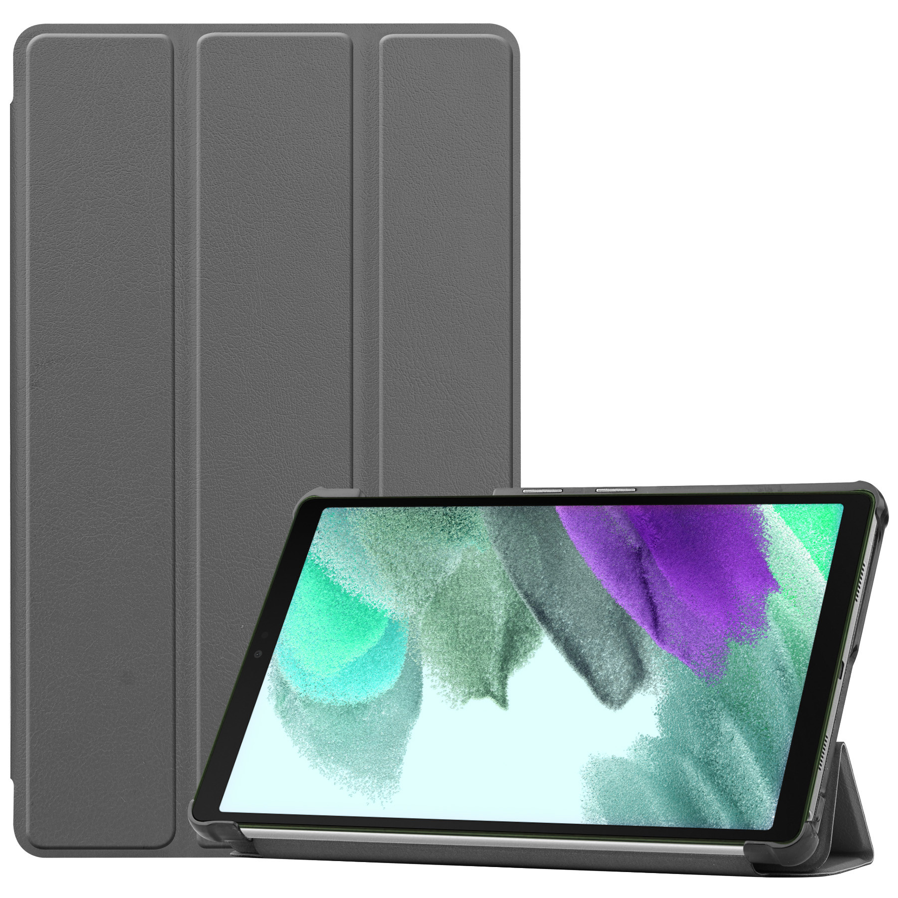 BASEY. Hoesje Geschikt voor Samsung Galaxy Tab S6 Lite Hoes Case Tablet Hoesje Tri-fold - Hoes Geschikt voor Samsung Tab S6 Lite Hoesje Hard Cover Bookcase Hoes - Grijs