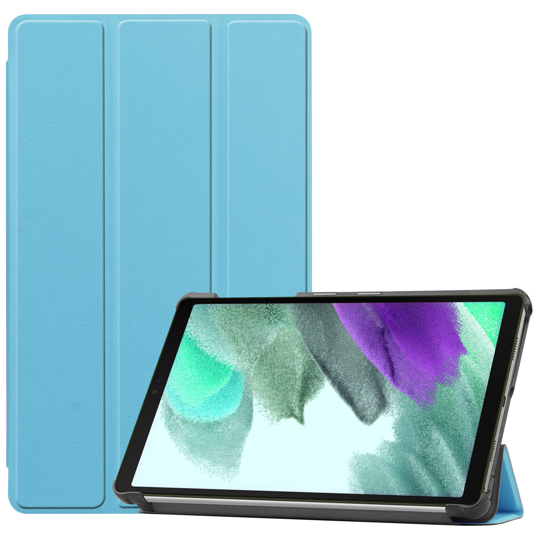 BASEY. Hoesje Geschikt voor Samsung Galaxy Tab S6 Lite Hoes Case Tablet Hoesje Tri-fold - Hoes Geschikt voor Samsung Tab S6 Lite Hoesje Hard Cover Bookcase Hoes - Lichtblauw