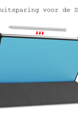 BASEY. Hoesje Geschikt voor Samsung Galaxy Tab S6 Lite Hoes Case Tablet Hoesje Tri-fold - Hoes Geschikt voor Samsung Tab S6 Lite Hoesje Hard Cover Bookcase Hoes - Lichtblauw