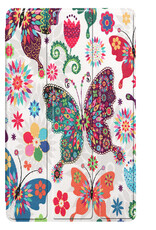 BASEY. Hoesje Geschikt voor Samsung Galaxy Tab S6 Lite Hoes Case Tablet Hoesje Tri-fold - Hoes Geschikt voor Samsung Tab S6 Lite Hoesje Hard Cover Bookcase Hoes - Vlinders